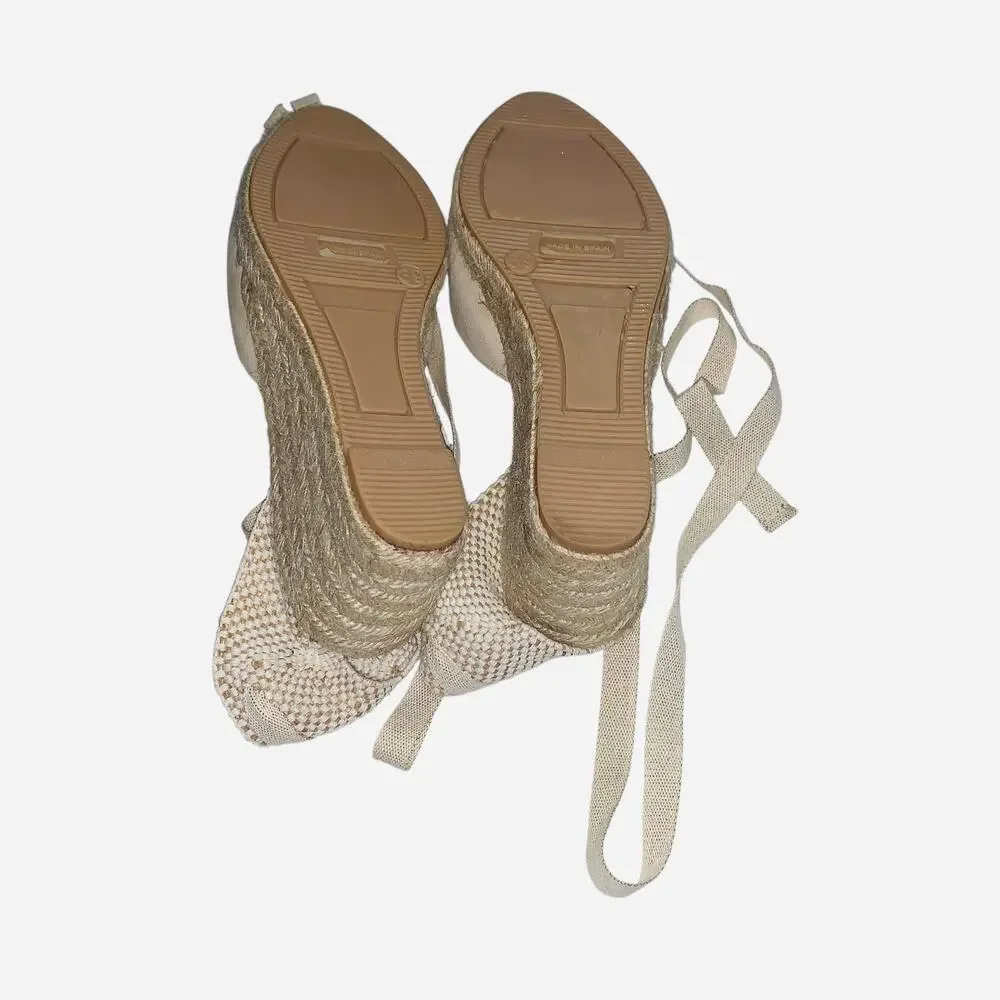 Boden Cassie Espadrille Wedges- Oatmeal sz EU 39 - Picture 13 of 14